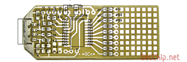 Плата преобразователя UART to USB для ATtiny2313