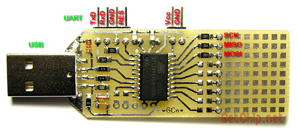 Плата преобразователя UART to USB в сборе