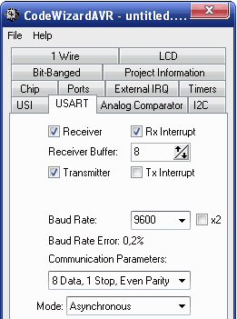 Инициализация UART в CodeVisionsAVR